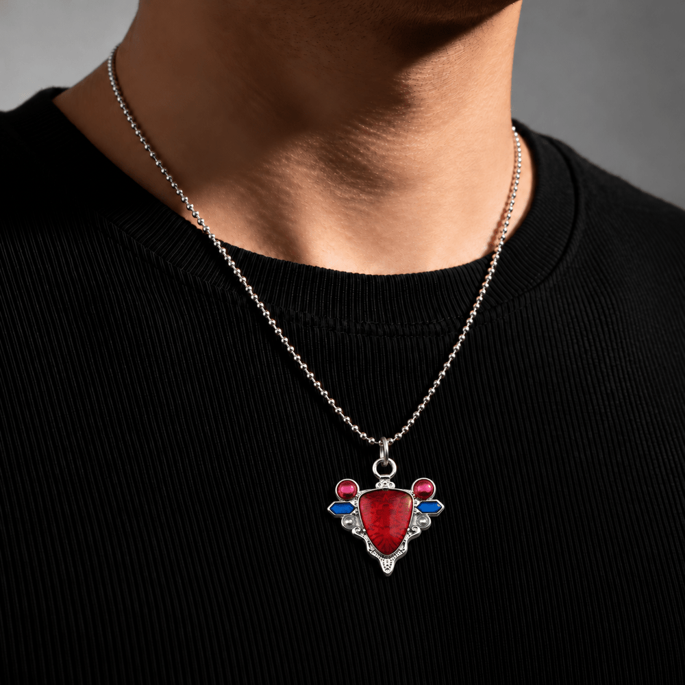 Red Stone of Aja Necklace - JoJo's Bizarre Adventure - craftedbykaiyo
