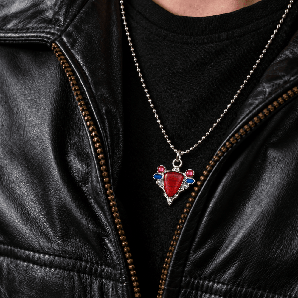 Red Stone of Aja Necklace - JoJo's Bizarre Adventure - craftedbykaiyo