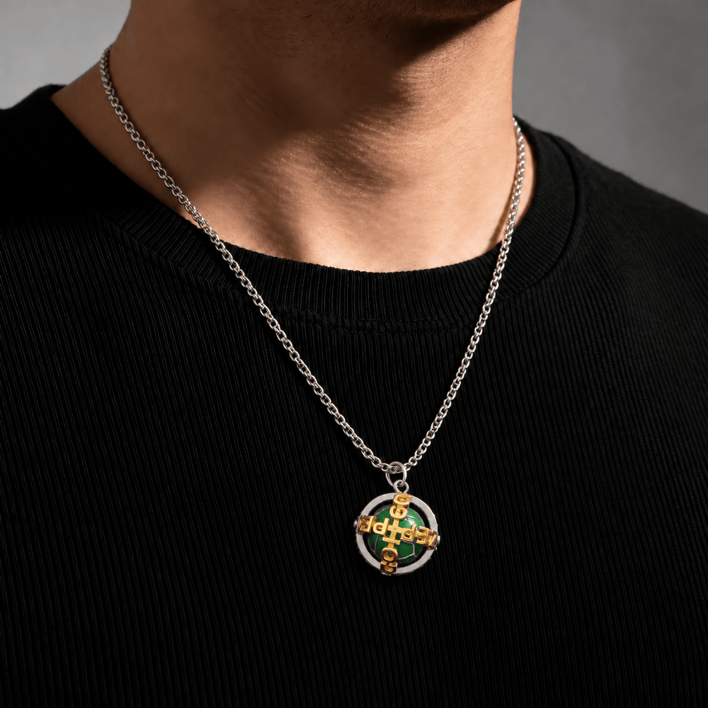 Gyro's Steel Ball Necklace - JoJo's Bizarre Adventure - craftedbykaiyo