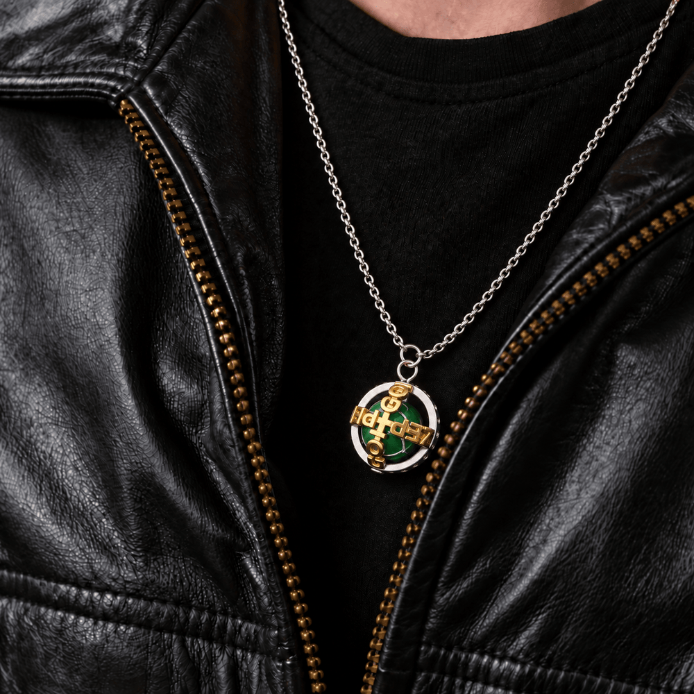 Gyro's Steel Ball Necklace - JoJo's Bizarre Adventure - craftedbykaiyo