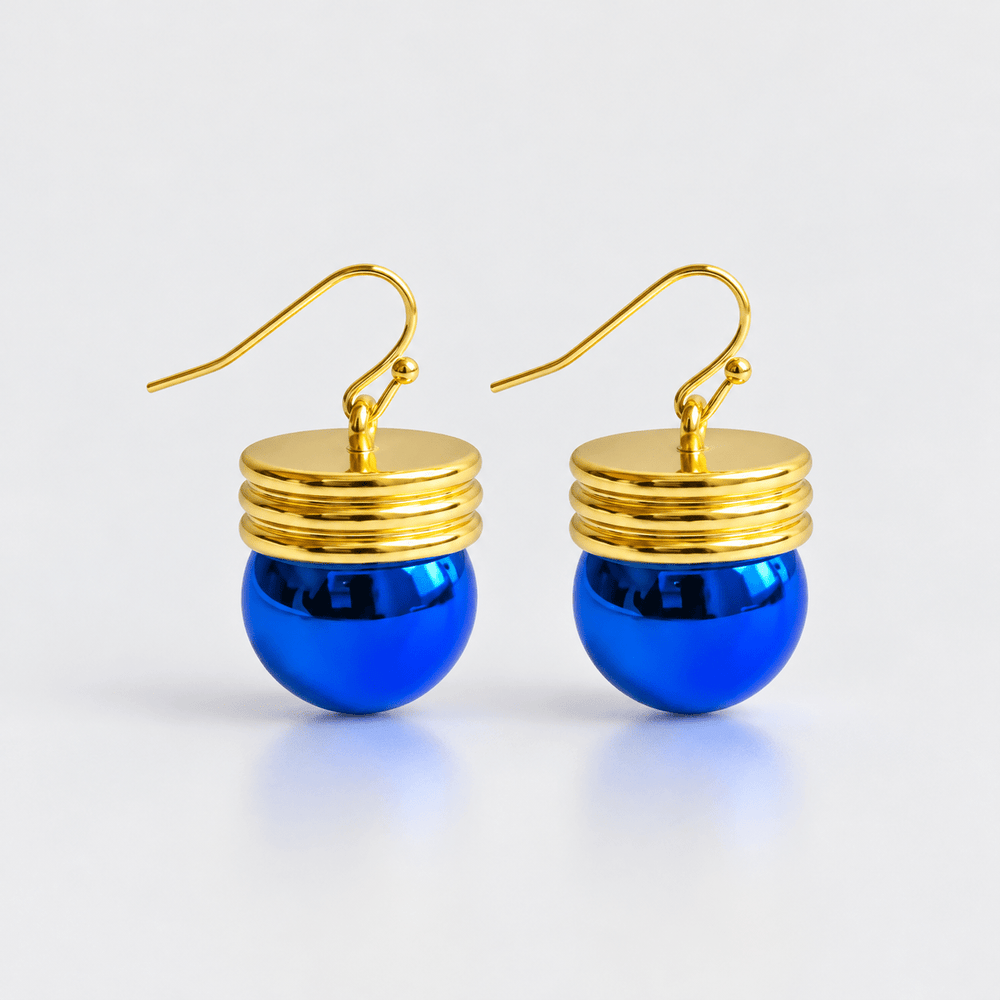Chrollo's Blue Orb Earrings - HXH - craftedbykaiyo