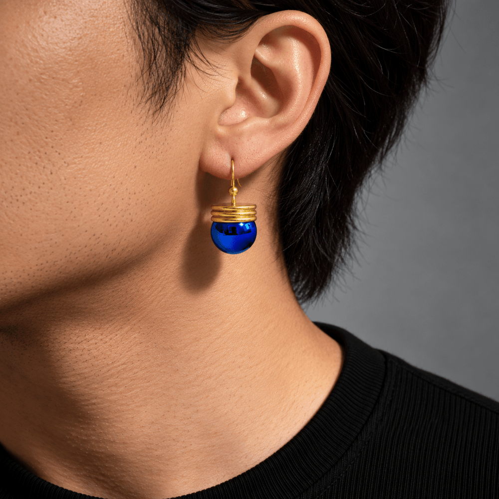 Chrollo's Blue Orb Earrings - HXH - craftedbykaiyo