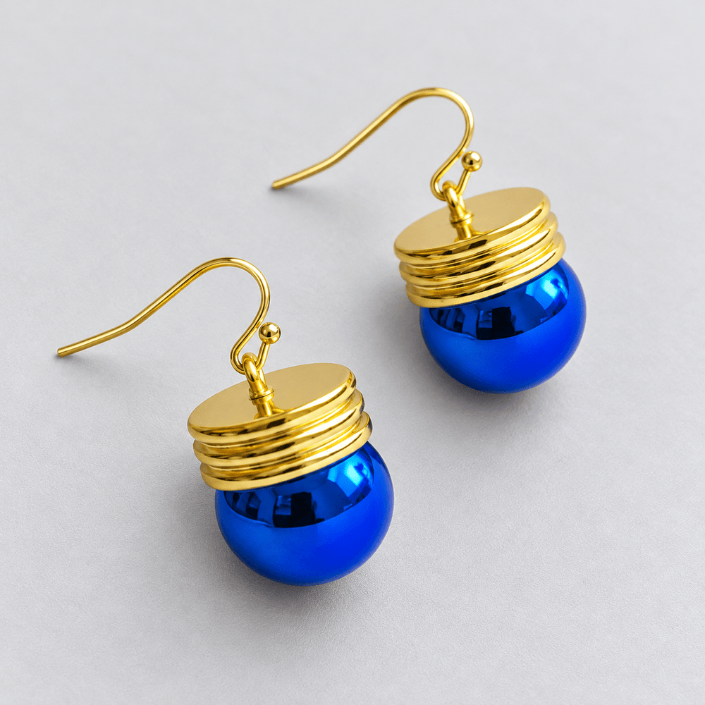 Chrollo's Blue Orb Earrings - HXH - craftedbykaiyo