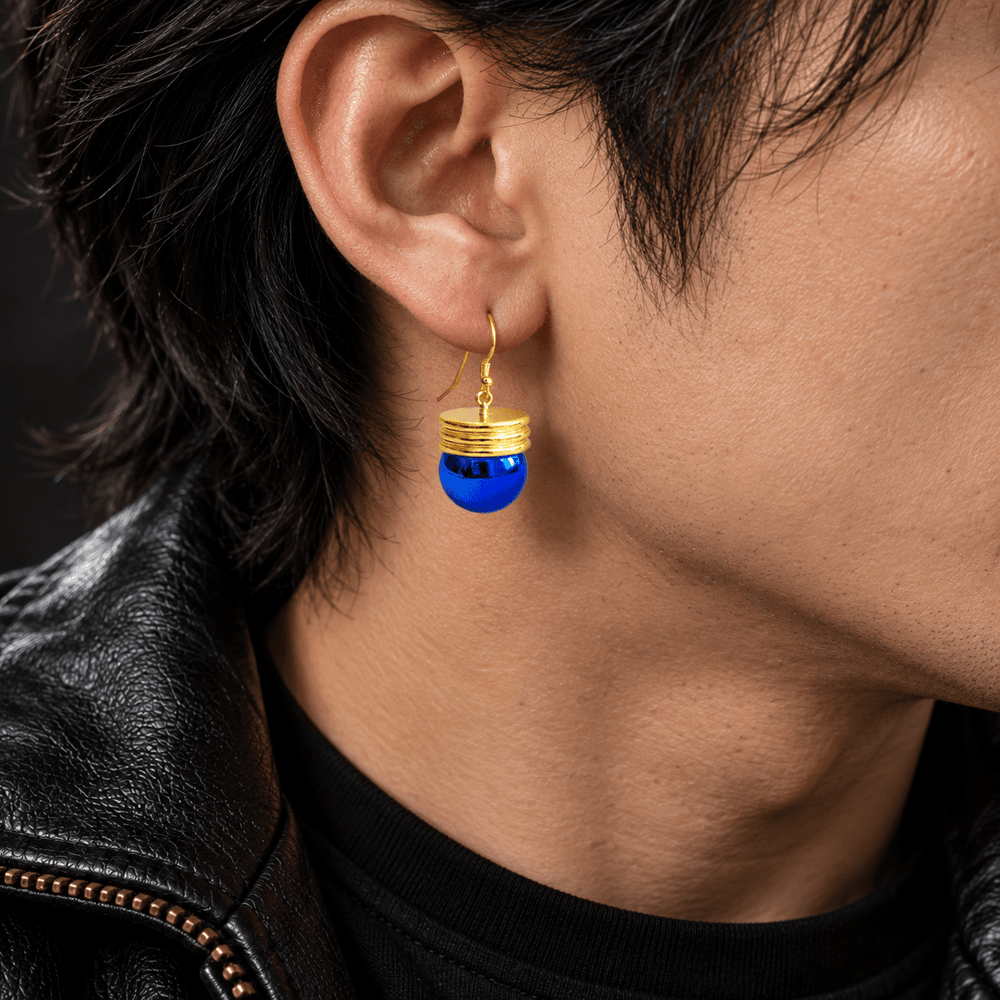 Chrollo's Blue Orb Earrings - HXH - craftedbykaiyo