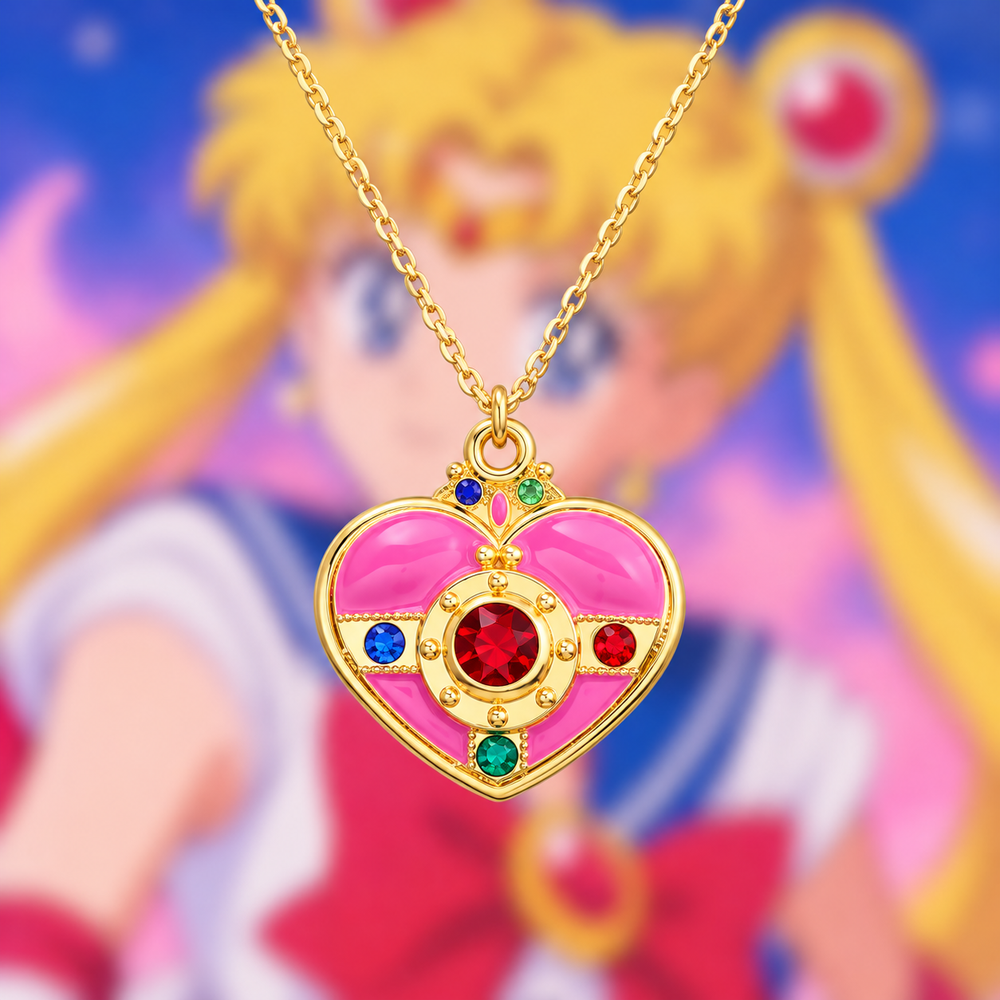 Cosmic Heart Compact Necklace - Sailor Moon - craftedbykaiyo