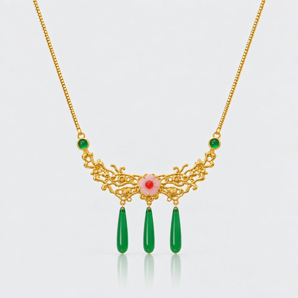 Maomao's Emerald Drop Necklace - The Apothecary Diaries - craftedbykaiyo