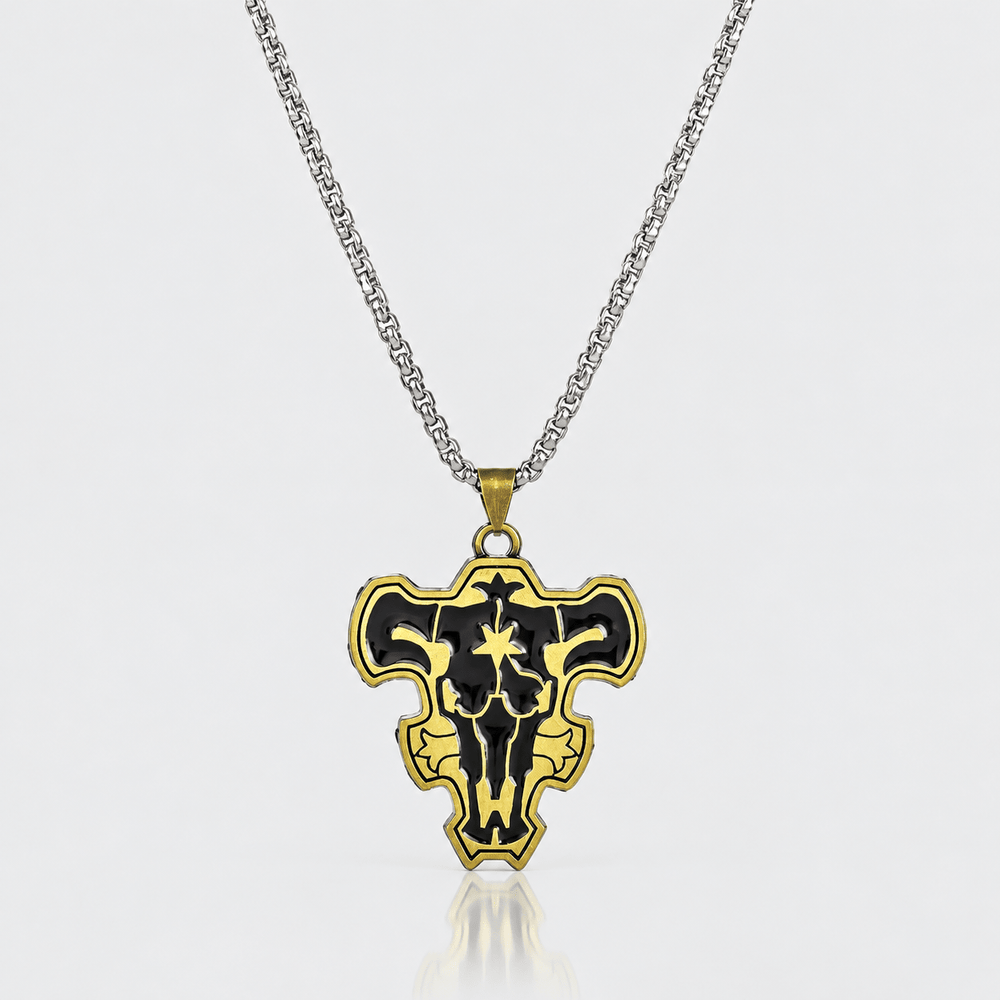 Black Bulls Skull Necklace - Black Clover - craftedbykaiyo