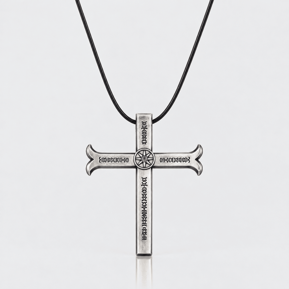 Mihawk's Kogatana Cross Necklace - One Piece - craftedbykaiyo