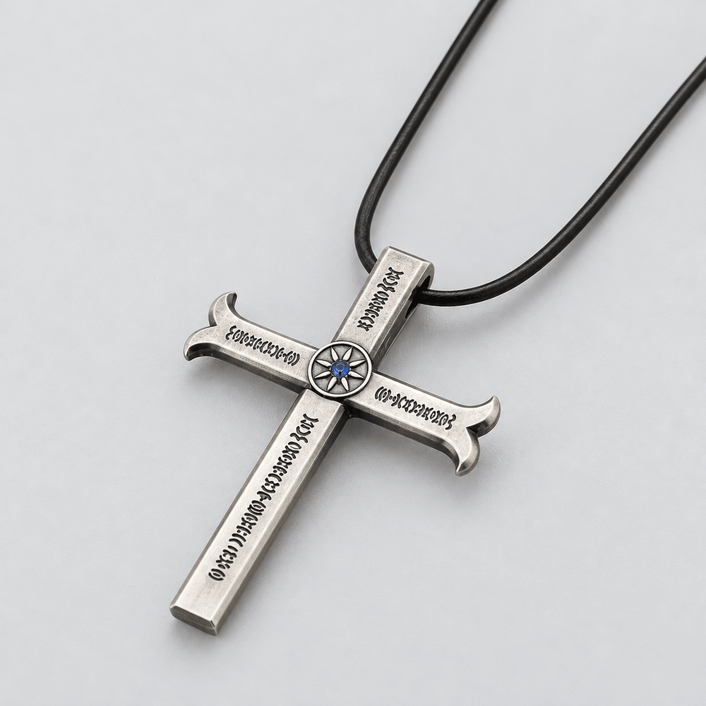 Mihawk's Kogatana Cross Necklace - One Piece - craftedbykaiyo
