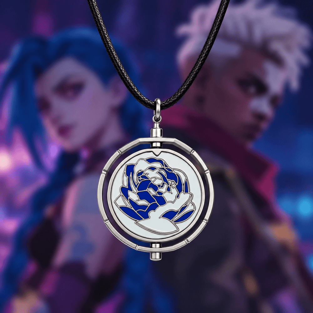 Blue Rose Spinner Necklace - Arcane - craftedbykaiyo