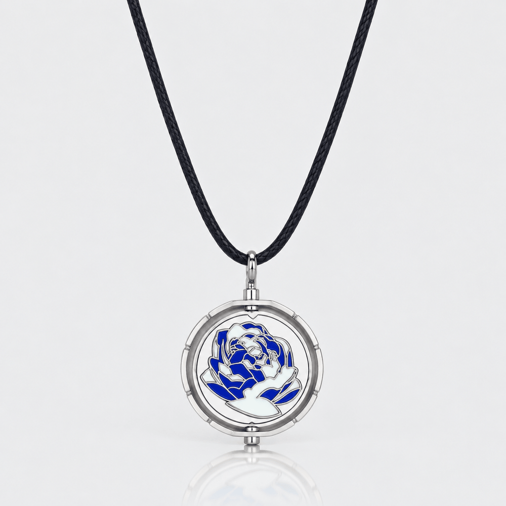 Blue Rose Spinner Necklace - Arcane - craftedbykaiyo