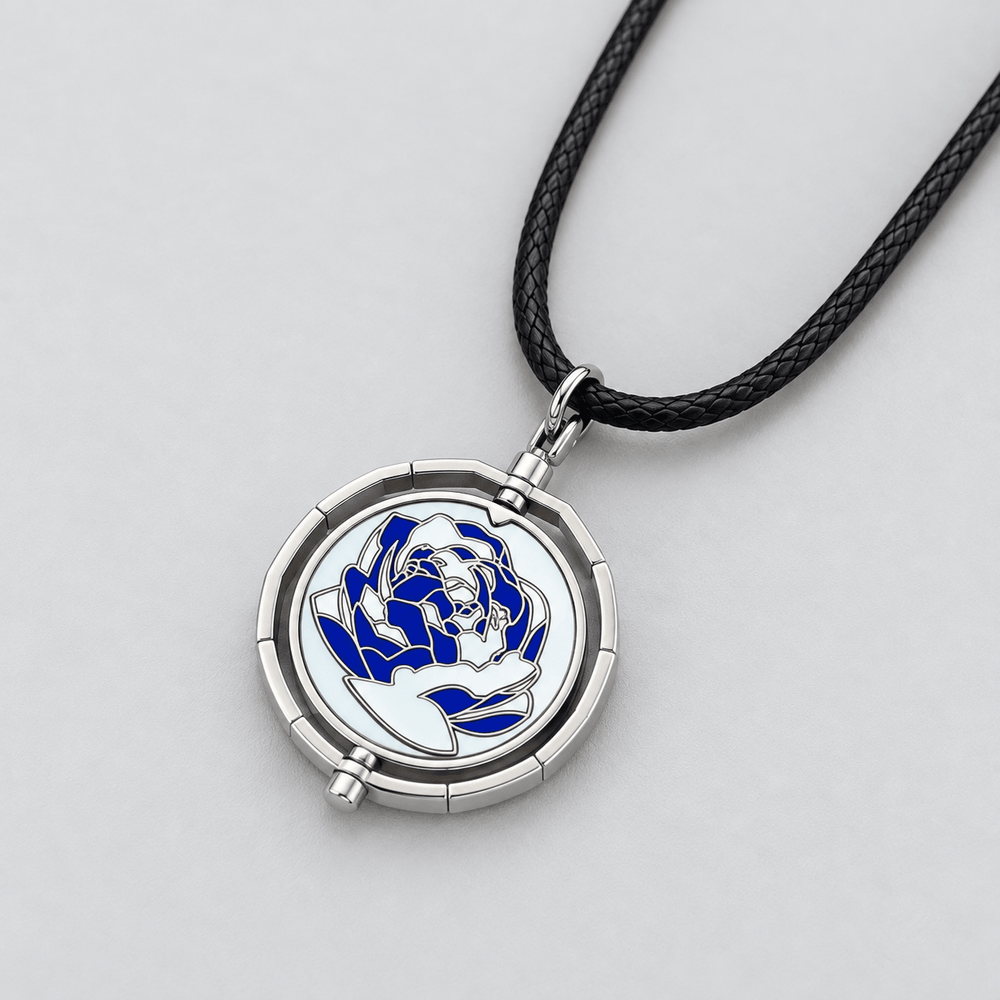 Blue Rose Spinner Necklace - Arcane - craftedbykaiyo