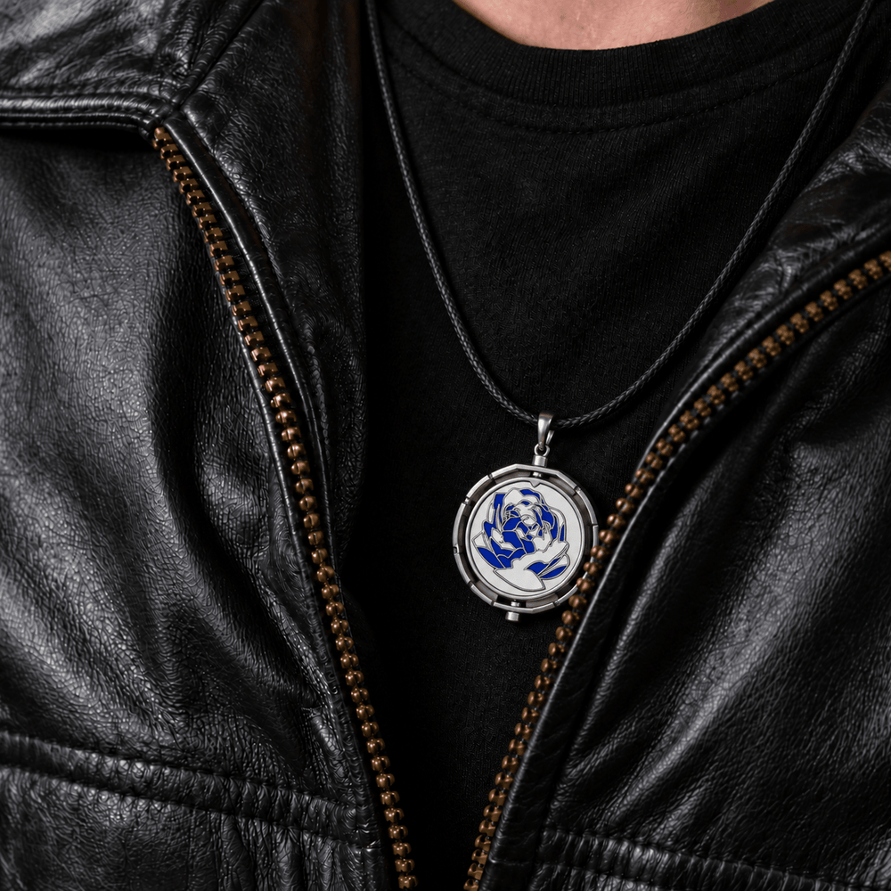 Blue Rose Spinner Necklace - Arcane - craftedbykaiyo