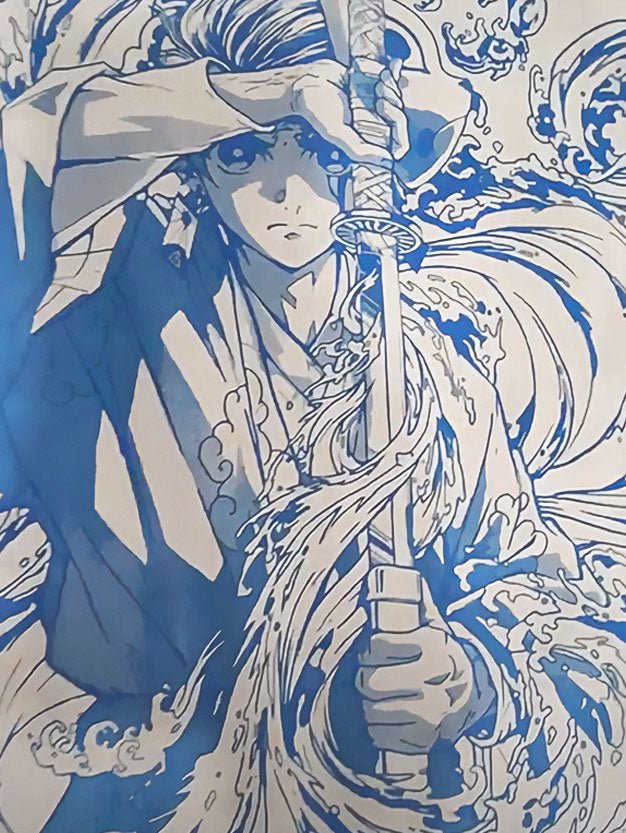 TANJIRO WATER BREATHING 2 - SIDED VINTAGE TEE - craftedbykaiyo