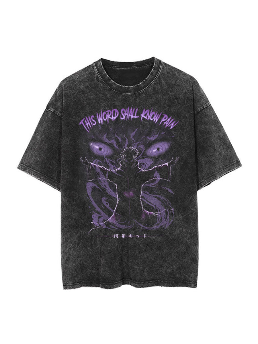 WORLD OF PAIN VINTAGE TEE - Naruto - craftedbykaiyo
