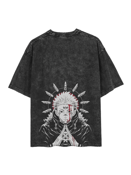 KING CURSED 2 - SIDED VINTAGE TEE - craftedbykaiyo